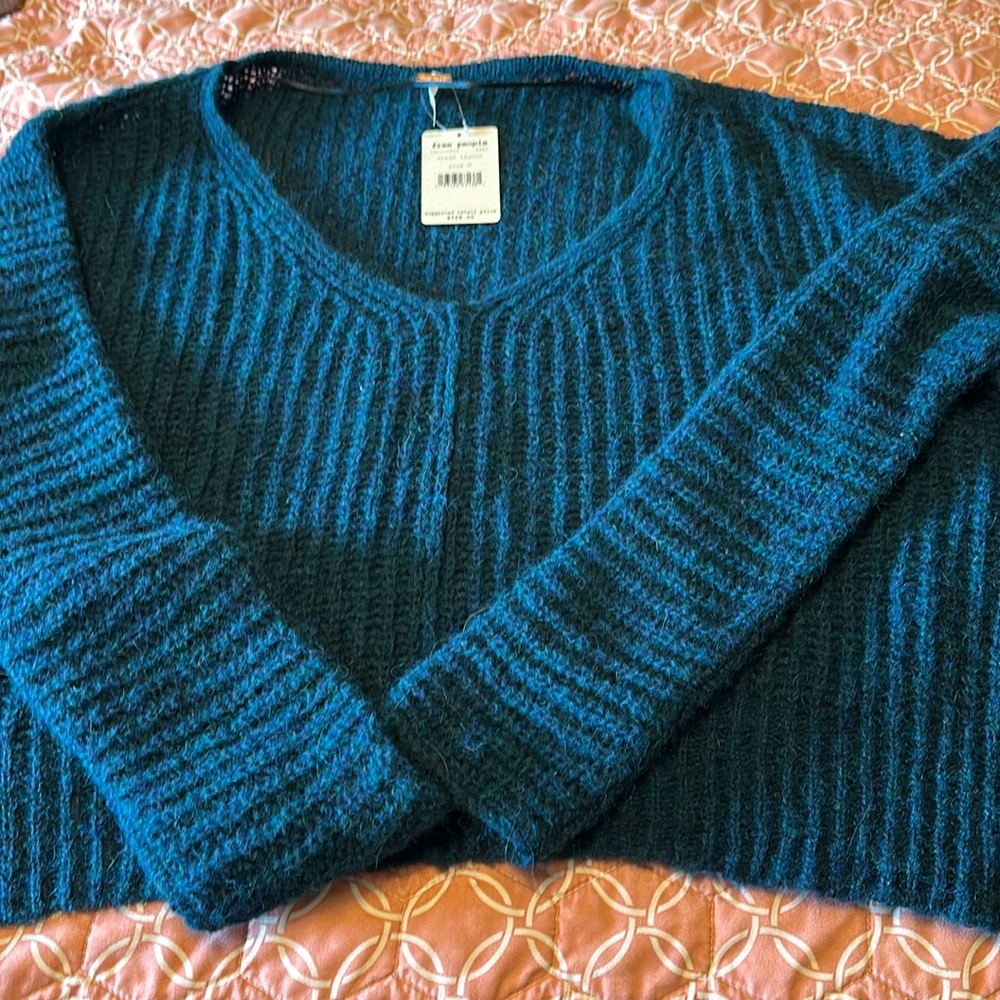 Free People Teal Sweater